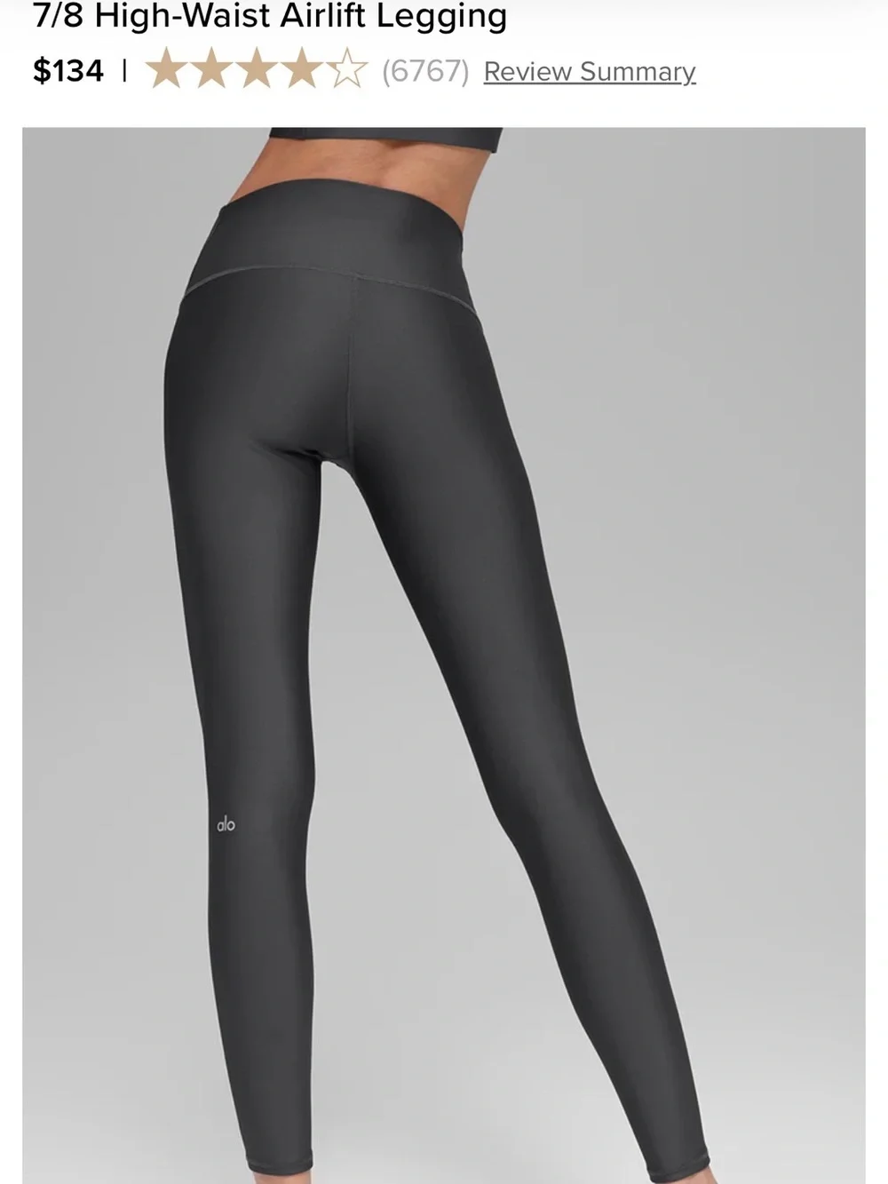 ALO Yoga 7/8 High-Waist Airlift Legging - Black